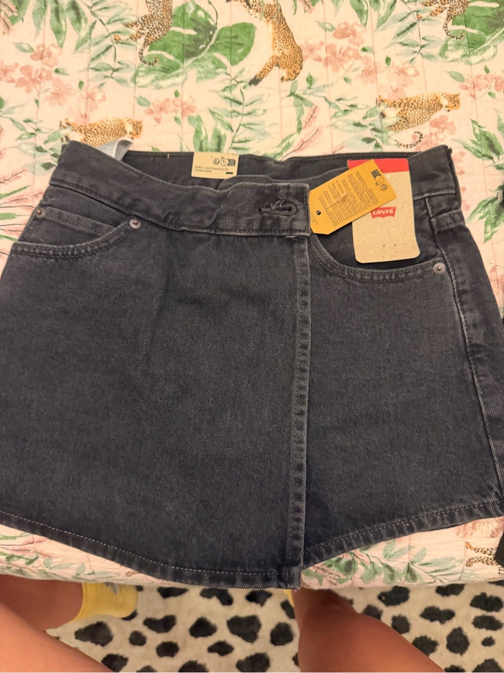 Levi's Charcoal Denim Mini Skort